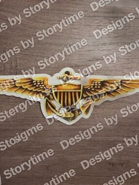 Naval Aviator / Navy Pilot Gold Wings Sticker Decal